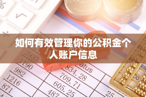 开鲁如何有效管理你的公积金个人账户信息
